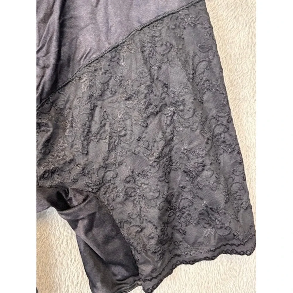 Curvation Womens Black Lace Trim High Waist Shapewear Shorts Plus Size 2XL 46 - Picture 3 of 6
